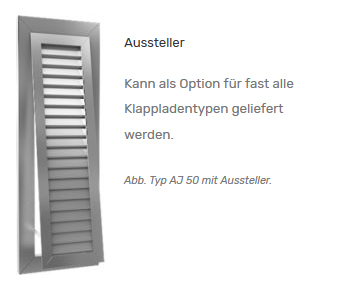 Klappladen aus Aluminium